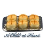 Dollhouse Cooked Biscuits or Cross buns in a Pan