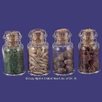 (*) Dollhouse 4 pc Spice Seed Jars