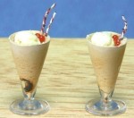 Dollhouse 2 pc. Milk Shakes with Straws