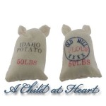(*) 2 pc Dollhouse 50 lb. Food Sacks