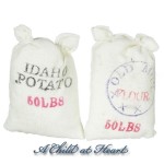 (*) 2 pc Dollhouse 50 lb. Food Sacks
