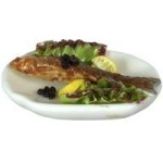 ( ) Sale $1 Off - Dollhouse Broiled Fish Dinner Platter