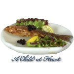 ( ) Sale $1 Off - Dollhouse Broiled Fish Dinner Platter