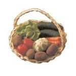 Dollhouse Large Filled Produce Basket 