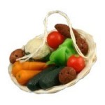 Dollhouse Large Filled Produce Basket 