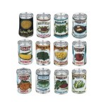 Sale $2 Off - 12 pc Assorted Vintage Food Cans