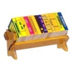 Dollhouse Books in Wooden Rack
