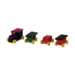 Dollhouse Miniature Wooden Train Set