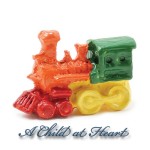 Dollhouse Toy Train Engine, Hand Painted