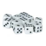 (*) Dollhouse Miniature Dice 6/pcs - Choice of Color - 