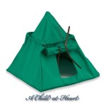 Dollhouse Miniature Tent, Tan or Green