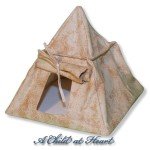 Dollhouse Miniature Tent, Tan or Green