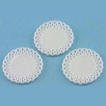 Dollhouse 3 pc Lace Edged Plates