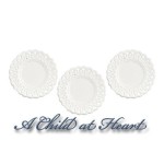 Dollhouse 3 pc Lace Edged Plates