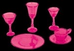 4 Dollhouse (6 pc) Dish &amp; Stemware Set Kit- Choice of Color -