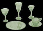 4 Dollhouse (6 pc) Dish &amp; Stemware Set Kit- Choice of Color -