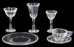 4 Dollhouse (6 pc) Dish &amp; Stemware Set Kit- Choice of Color -