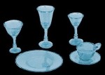 4 Dollhouse (6 pc) Dish &amp; Stemware Set Kit- Choice of Color -