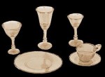 4 Dollhouse (6 pc) Dish &amp; Stemware Set Kit- Choice of Color -