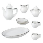 (&amp;sect;) Disc $3 Off - Dollhouse Bone China Tea Set