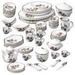 Dollhouse 50 pc Dish Set - Flowers