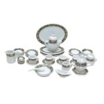 (&amp;sect;) Sale $5 Off - Dollhouse 35 pc Green Art Deco Dishes