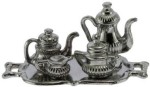 (&amp;sect;) Sale $1 Off - Dollhouse Silver Coffee &amp; Tea Service