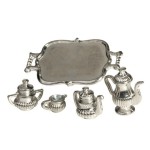 (&amp;sect;) Sale $1 Off - Dollhouse Silver Coffee &amp; Tea Service