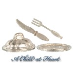 (*) Dollhouse Covered Tray Set