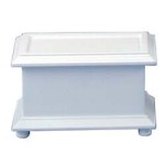 Dollhouse White Blanket Chest