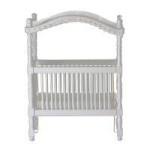 Dollhouse White Canopy Crib