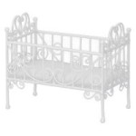 Dollhouse Faux Wicker Crib