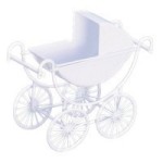 Sale $2 Off - White Baby Carriage