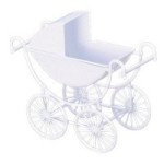 Sale $2 Off - White Baby Carriage