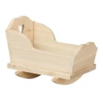 Unfinished Dollhouse Cradle