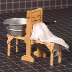 (*) Dollhouse Mangle with Tub Stands