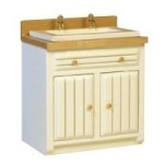 (&amp;sect;) Sale $2 Off - Oak &amp; White Ribbed Front Sink