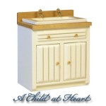 (&amp;sect;) Sale $2 Off - Oak &amp; White Ribbed Front Sink