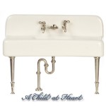 (*) Dollhouse White Porcelain Sink