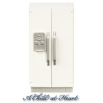(*) Dollhouse White Refrigerator with Dispenser
