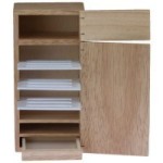 (*) Dollhouse Oak 2 Door Refrigerator