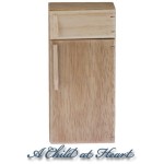 (*) Dollhouse Oak 2 Door Refrigerator
