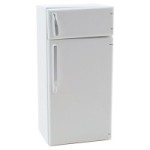 (*) Dollhouse White 2 Door Dollhouse Refrigerator
