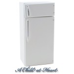 (*) Dollhouse White 2 Door Dollhouse Refrigerator