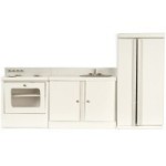 3 pc Contemporary Dollhouse Kitchen Set