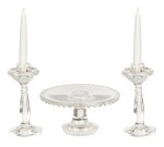Dollhouse Assorted Cake Plate &amp; Candle Sticks