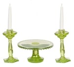 Dollhouse Assorted Cake Plate &amp; Candle Sticks