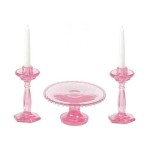 Dollhouse Assorted Cake Plate &amp; Candle Sticks