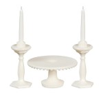 Dollhouse Assorted Cake Plate &amp; Candle Sticks