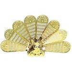 Dollhouse Victorian Peacock Fireplace Fan
